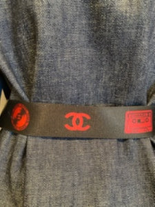 Rare Chanel Vintage 04P, 2004 Spring Disc Cassette Record Fabric Belt