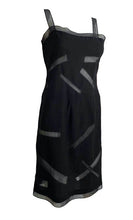 Load image into Gallery viewer, Vintage Chanel Boutique 98P, 1998 Spring Black Dress with Sheer Rectangles FR 34-38 US 2/4/6