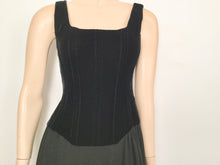 Load image into Gallery viewer, 93A, 1993 Fall Chanel Vintage Velvet corset Chiffon Gown Dress FR 36 US 4