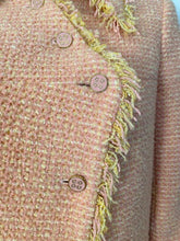 Load image into Gallery viewer, Vintage Chanel 01A, 2001 Fall tweed pink with light yellow Jacket FR 44/46