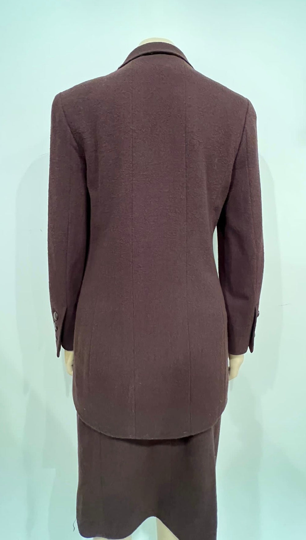 Classic Chanel Vintage 98A 1998 Fall Brown Skirt Suit FR 36 US 4