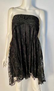 Chanel 05A, 2005 Fall Black Lace Dress/Skirt FR 38