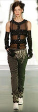 Load image into Gallery viewer, Chanel 2003 Fall 03A Snap Collection black silk chiffon blouse top FR 42 US 6/8