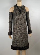 Load image into Gallery viewer, Chanel 05A 2005 Fall Removable sleeves/gloves Dress FR 38 US 4