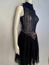 Load image into Gallery viewer, Chanel 06A, 2006 Fall Black layered chiffonSkirt FR 36 US 4