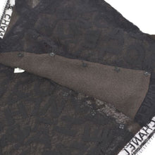 Load image into Gallery viewer, Rare! Chanel Vintage 98A Fall Logo Black Lace Tank top Blouse Camisole Skirt Set FR 38 US 4