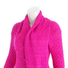 Load image into Gallery viewer, Chanel 2012 Fall 12A Pink Fuchsia Sweater w attached Scarf FR 34