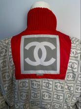 Load image into Gallery viewer, Chanel Identification 03A 2003 Fall Bomber Jacket Red Reversible CC Logo Sport Coat FR 38