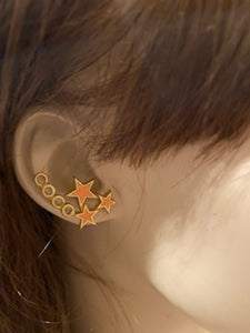 Chanel 01P, 2001 Spring Comte Coco shooting Stars Pierced Earrings