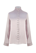 Load image into Gallery viewer, Chanel Satin Silk Pearl CC logo buttons Ivory Blouse FR 38