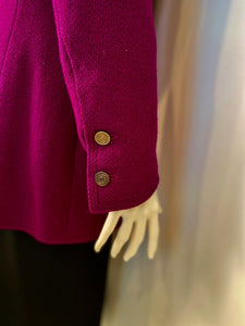 NWOT 97A, 1997 Fall Chanel Vintage Merlot Jacket Blazer FR 34 US 2/4