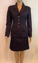 Load image into Gallery viewer, 97C 1997 Cruise Chanel Vintage Dark Navy Fitted Skirt Jacket Suit Set FR 38 US 2/4