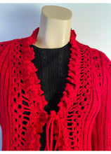 Load image into Gallery viewer, Chanel 04P 2004 Spring Red Cardigan FR 38 US 4/6/8