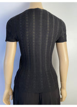 Load image into Gallery viewer, Chanel 05P, 2005 Spring Black Cotton knit interlocking CC logo Blouse top FR 40 US 2/4