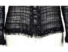 Load image into Gallery viewer, Chanel 06C 2006 Cruise Resort Black Sheer window pane Jacket Cardigan Top FR 36 US 4