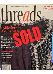 “THREADS” Magazine 2005 contains inside “Secrets of a Chanel Jacket"