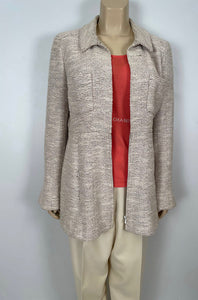 Chanel 04P, 2004 Spring Salmon/Orange Sleeveless sweater “Chanel" 8 times in design FR 42 US 8