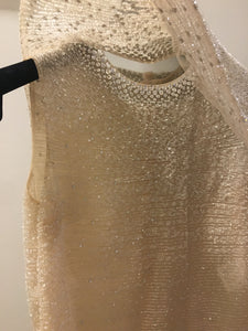 Rare Chanel 14P Runway 2 Piece Swarovski Crystal Blouse FR 36