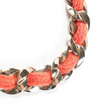 Load image into Gallery viewer, Chanel 08C 2008 Cruise Chain Link Orange TerryCloth Headband/Necklace