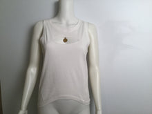 Load image into Gallery viewer, New with Tags Chanel 2007 Spring, 07P White medallion Charm tee Cotton T-shirt FR 40 US 6