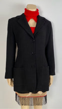 Load image into Gallery viewer, Vintage Chanel 98A 1998 Fall Black Long Blazer Jacket FR 40