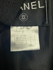 Vintage Chanel 98A 1998 Fall Black Long Blazer Jacket FR 40