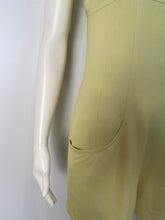 Load image into Gallery viewer, 97P, 1997 Spring Vintage Chanel Boutique Lime Green Jumpsuit Shorts Romper FR 38 US 6/8