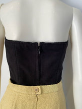 Load image into Gallery viewer, Vintage Chanel 98P, 1998 Spring Black Strapless Cropped Cotton Tube Top Camisole FR 40 US 4/6