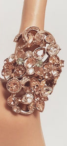 Chanel 16C Rare ‘Fairy Bouquet’ crystal CC Ring Size 5 1/4