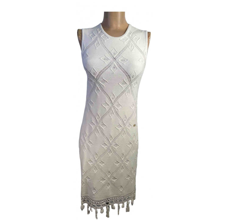 White dress chanel SS04 tweed