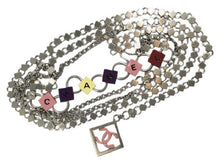 Load image into Gallery viewer, Chanel 04P Spring Multi strand accessory CC Logo Silver Chain Belt Necklace