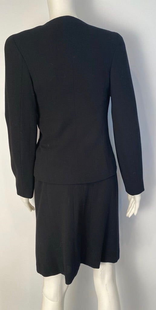 HelensChanel Vintage Chanel 98A, 1998 Fall Black Skirt Suit FR 36