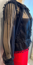 Load image into Gallery viewer, Rare Chanel 08A 2008 Fall Black Silk Chiffon Blouse Camisole Top FR 38 US 4/6