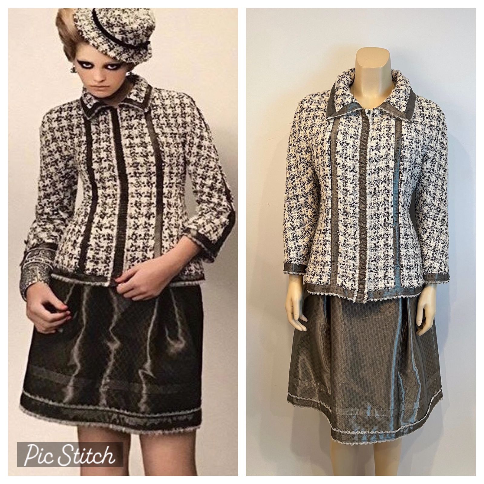 Chanel Bouclé Jacket and Skirt Set