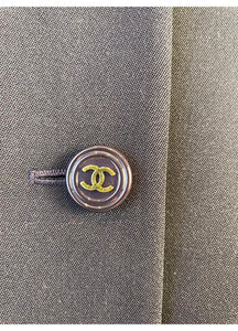 Vintage Chanel Navy Blue Long Blazer Jacket US 4/6/8
