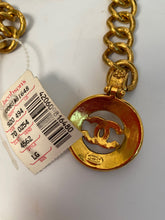 Load image into Gallery viewer, NWT New Chanel 94A gold medallion chain strand belt necklace accessory