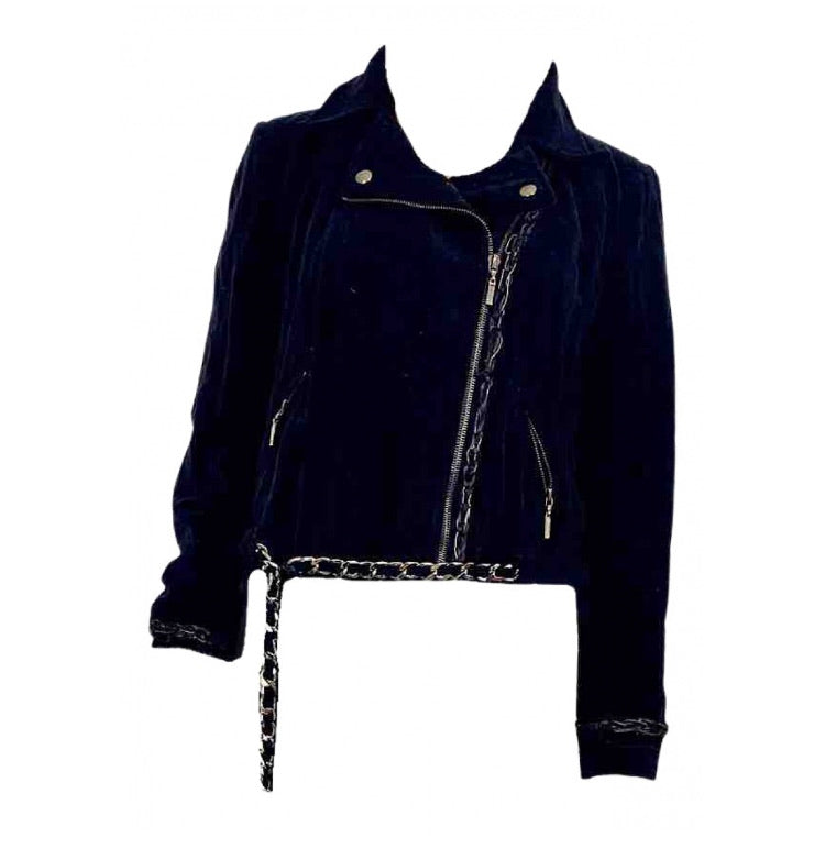 HelensChanel Chanel 08A 2008 Fall Collarless Herringbone Jacket with Removable Cuffs FR 40 US 4