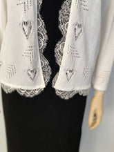 Load image into Gallery viewer, Chanel 06P 2006 Spring White Knit Lace Cardigan FR 44