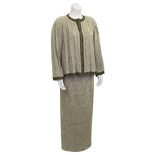 Load image into Gallery viewer, Chanel Vintage 98A, 1998 Fall Tweed Pleated Beige Taupe Jacket Maxi Skirt Set US 4/6