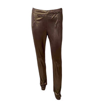Load image into Gallery viewer, Chanel 12A, 2012 Paris Bombay Fall Stretchy Gold Metallic Pants Leggings FR 38 US 4/6