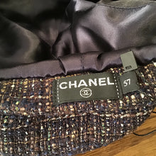 Load image into Gallery viewer, Chanel Fantasy Tweed Brown Multicolor Beret Hat Sz 57