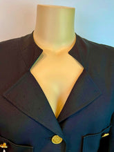Load image into Gallery viewer, Rare Chanel Vintage 1980’s Black Jacket US 10/12