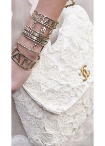 Chanel 15P 2015 Spring Block Letters Cuff Letter Bracelet Bangle