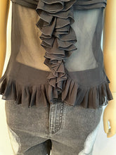 Load image into Gallery viewer, Chanel 03A 2003 Fall Black Sheer Halter Top Blouse FR 40 US 4/6