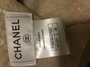 Rare Chanel 14P Runway 2 Piece Swarovski Crystal Blouse FR 36