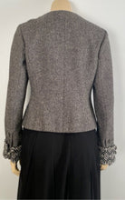 Load image into Gallery viewer, Chanel 08A 2008 Fall Collarless Herringbone Jacket with removable Cuffs FR 40 US 4