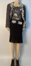 Load image into Gallery viewer, Chanel 03A, 2003 Fall Black Silk Chiffon Skirt FR 38 US 6