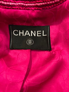 Chanel Pink Chain Camelia Flower Jacket US 10/12