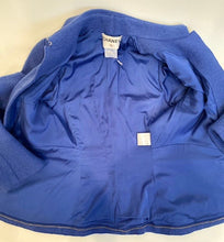 Load image into Gallery viewer, Vintage Chanel 99A, 1999 Fall Blue Boiled Wool Jacket Blazer FR 44