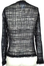 Load image into Gallery viewer, Chanel 06C 2006 Cruise Resort Black Sheer window pane Jacket Cardigan Top FR 36 US 4